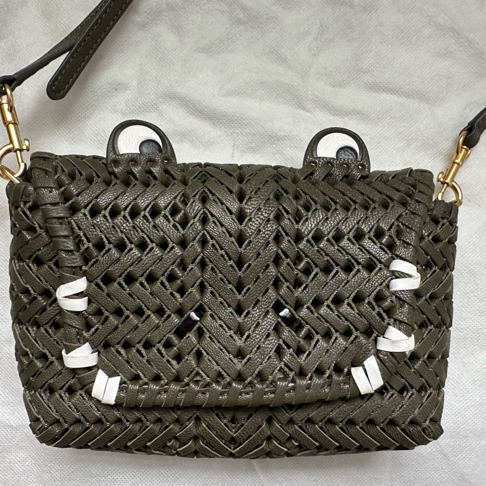 Anya Hindmarch Neeson leather woven Crocodile crossbody
